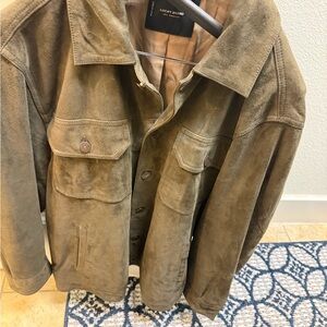 Lucky Brand Men's Green Suede Jacket